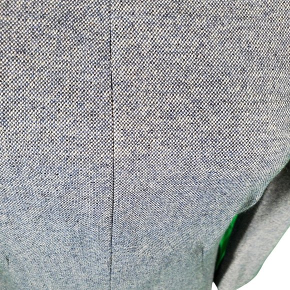 Luisa Beccaria Vintage Tweed Wool Sheath Dress Navy Blue S - Picture 2 of 7